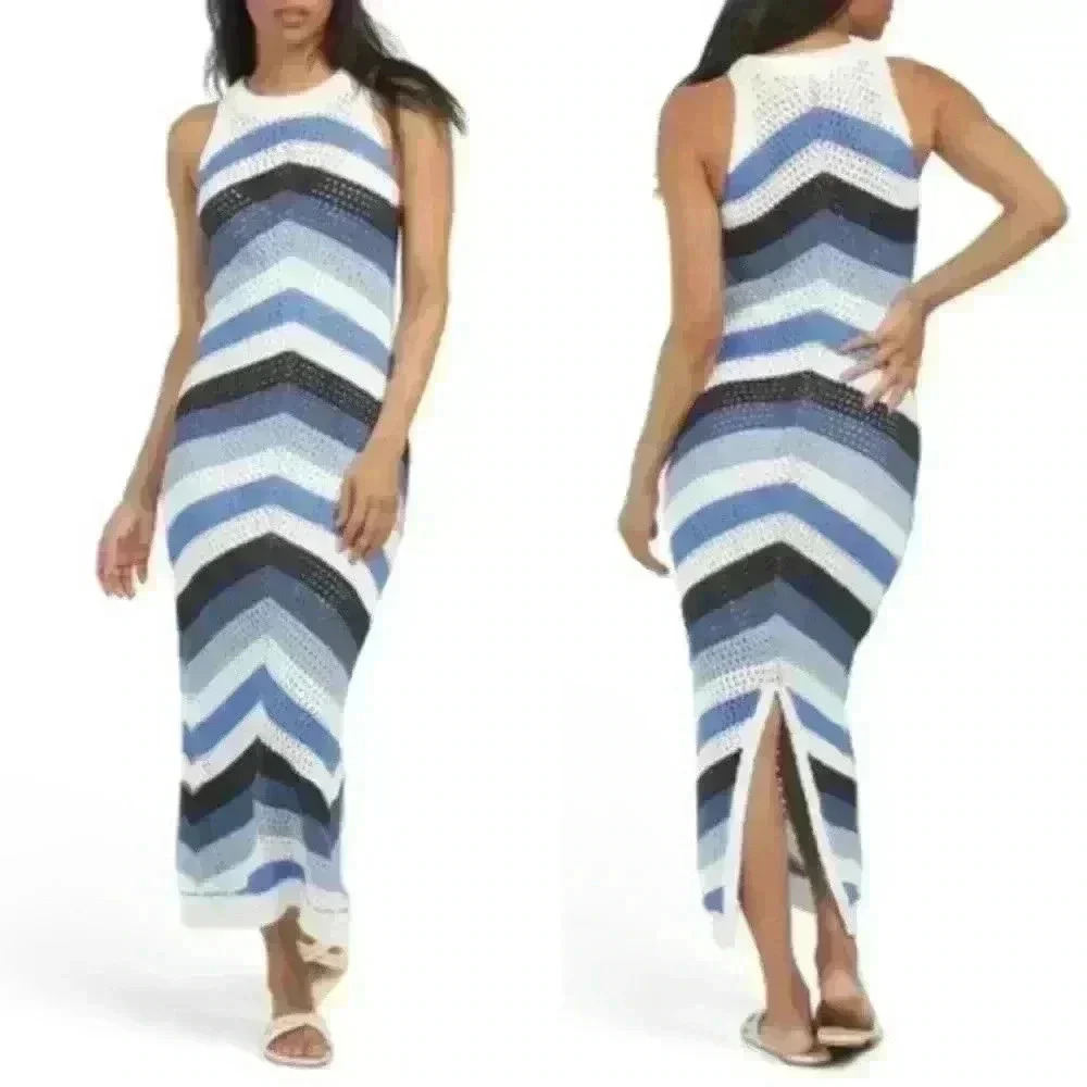 YFB Young Fabulous & Broke Crotchet Form Fitting Maxi Dress Medium